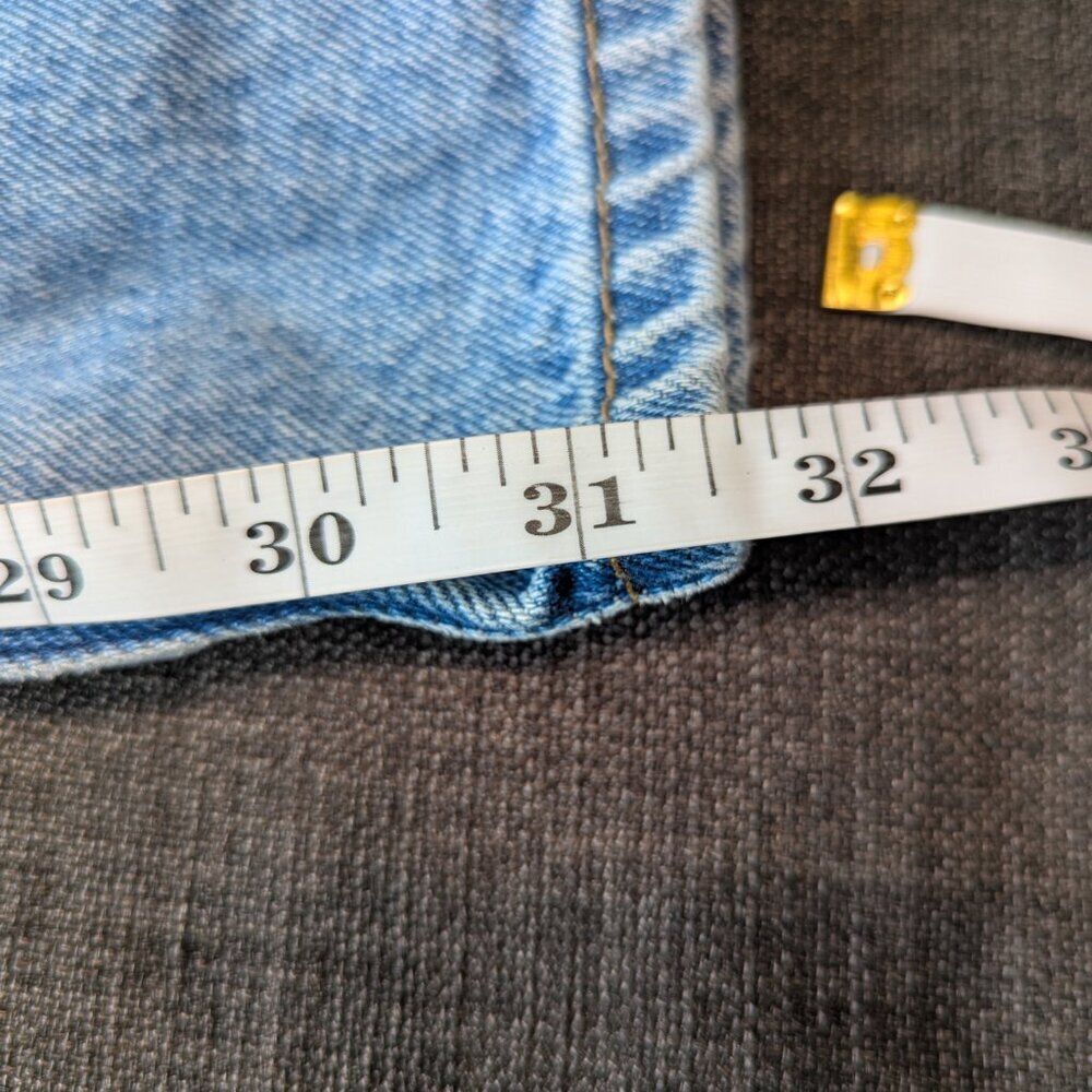Vintage Guess High Waisted Tapered Leg 100% Cotton Denim Jeans 28 - Picture 10 of 11